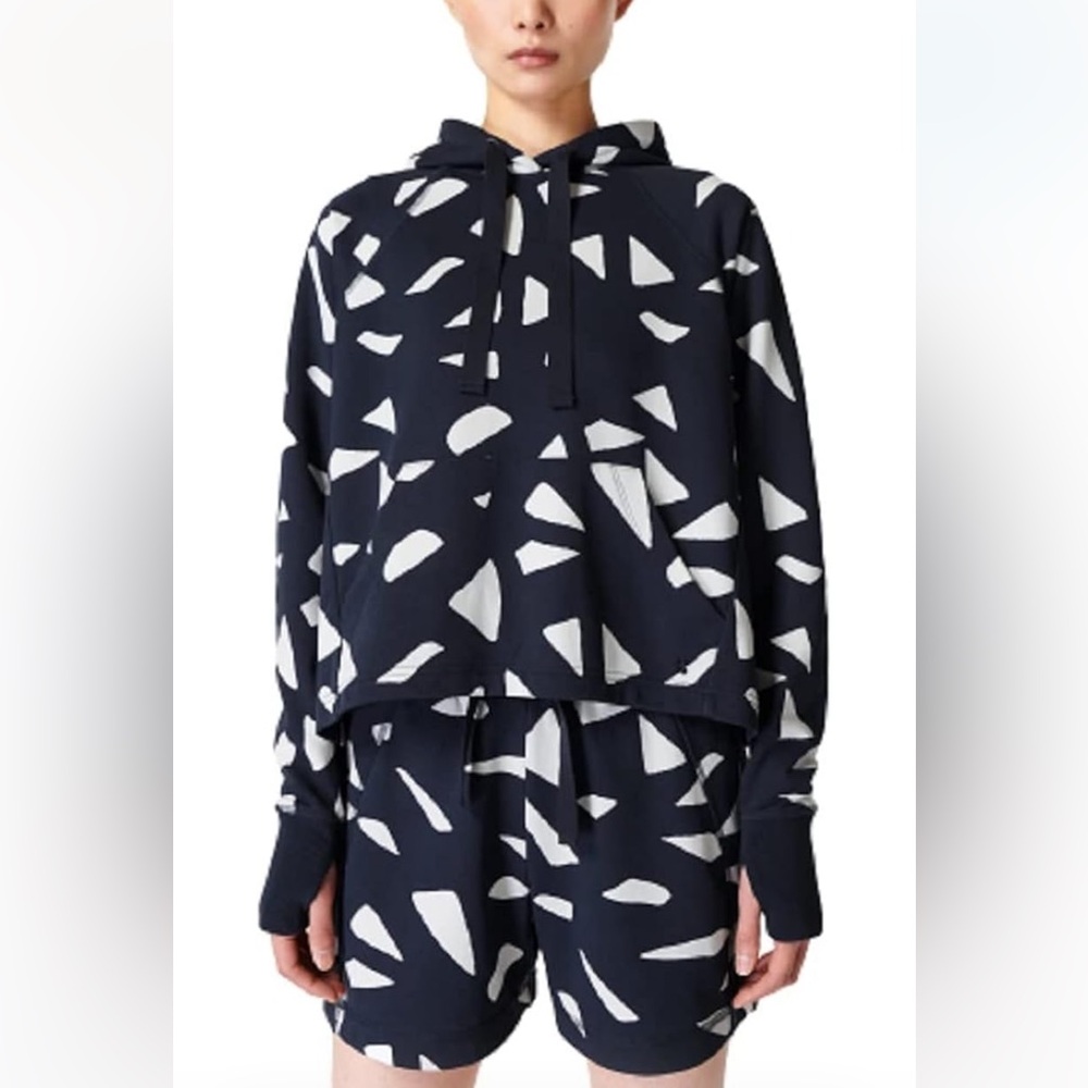 Sweaty Betty Women's Revive Lounge Cropped Hoodie Sweatshirt size Large NWOT